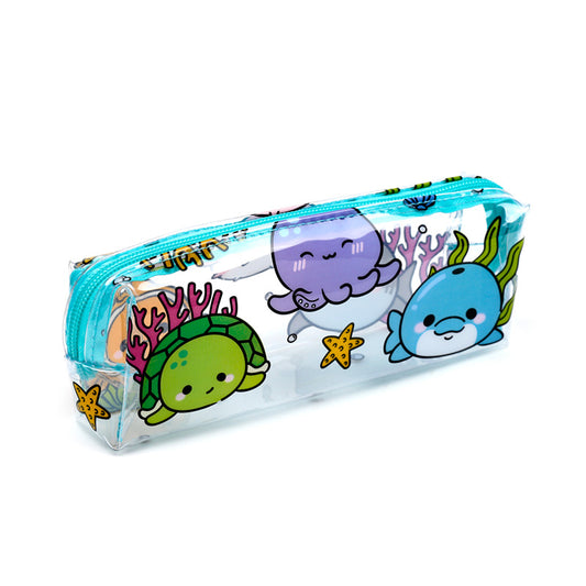 Clear Window Pencil Case featuring Adoramals Ocean design