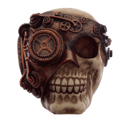 Fantasy Steampunk Skull Ornament in gothic decor setting
