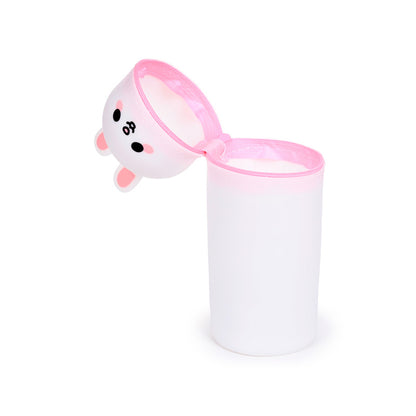 Interior view of Frances the Rabbit Silicone Pencil Case