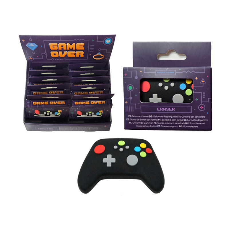 Game Over Game Controller Eraser - Retro Gaming Decor
