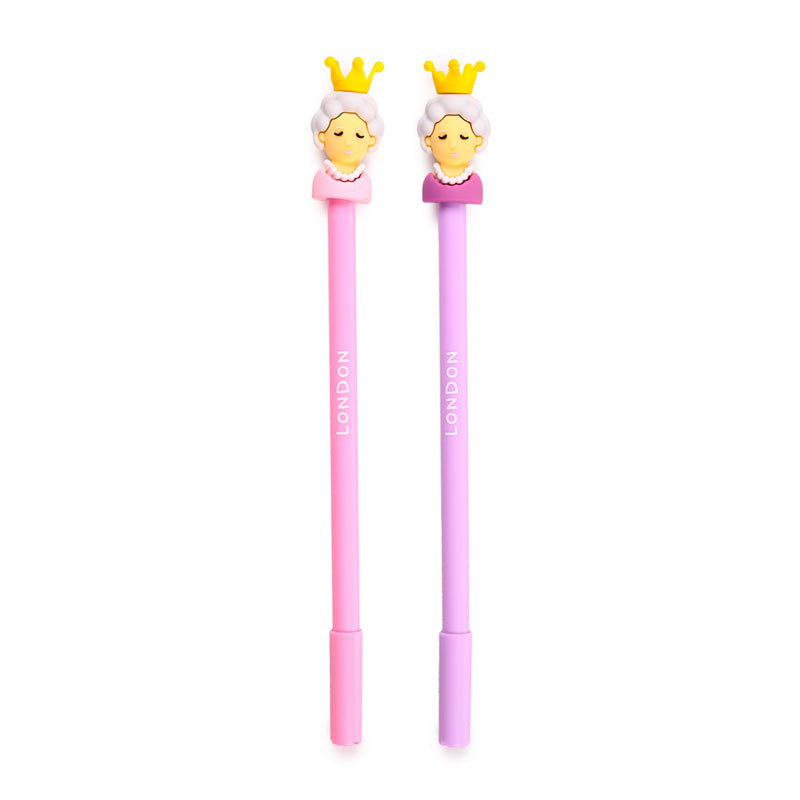 Queen London Erasable Pen with PVC Topper - Side View