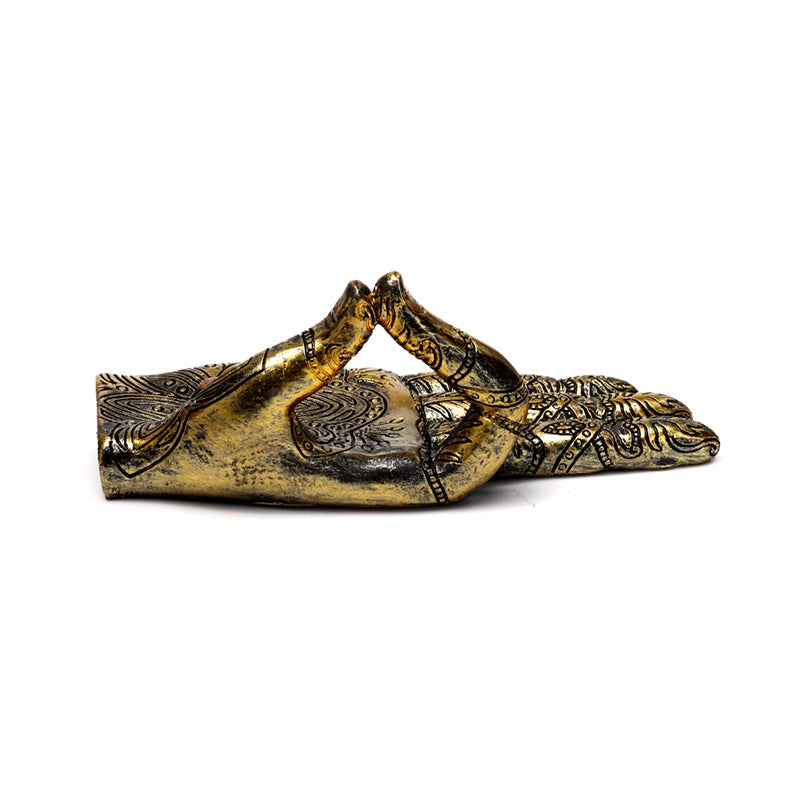 Henna Buddha Hand Ashcatcher with incense