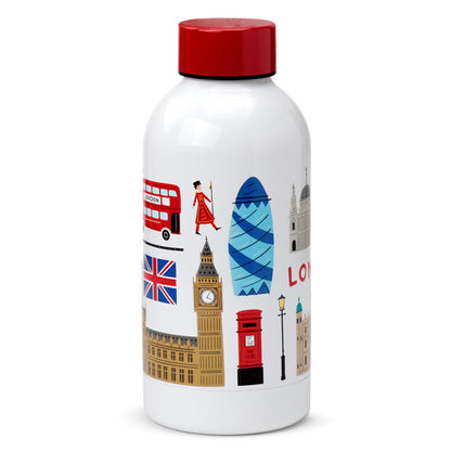 London-themed reusable drinks bottle for eco-conscious consumers