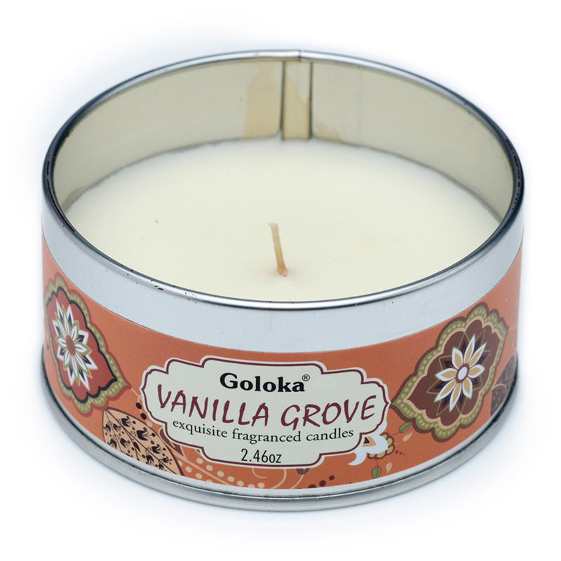 Goloka Vanilla Grove Wax Candle Tin - Image 3