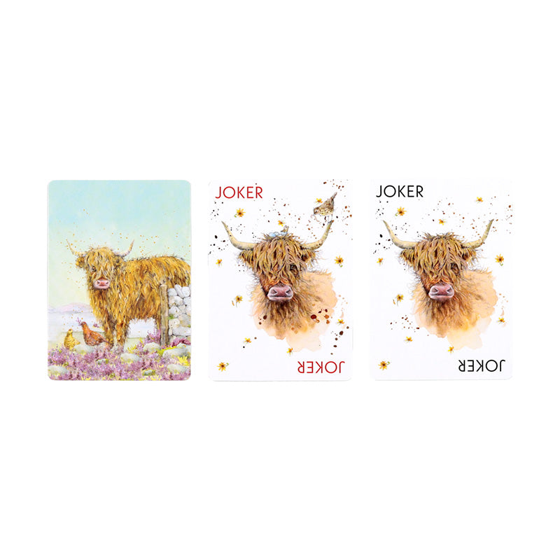 Jan Pashley Highland Coo Playing Cards - Back Design