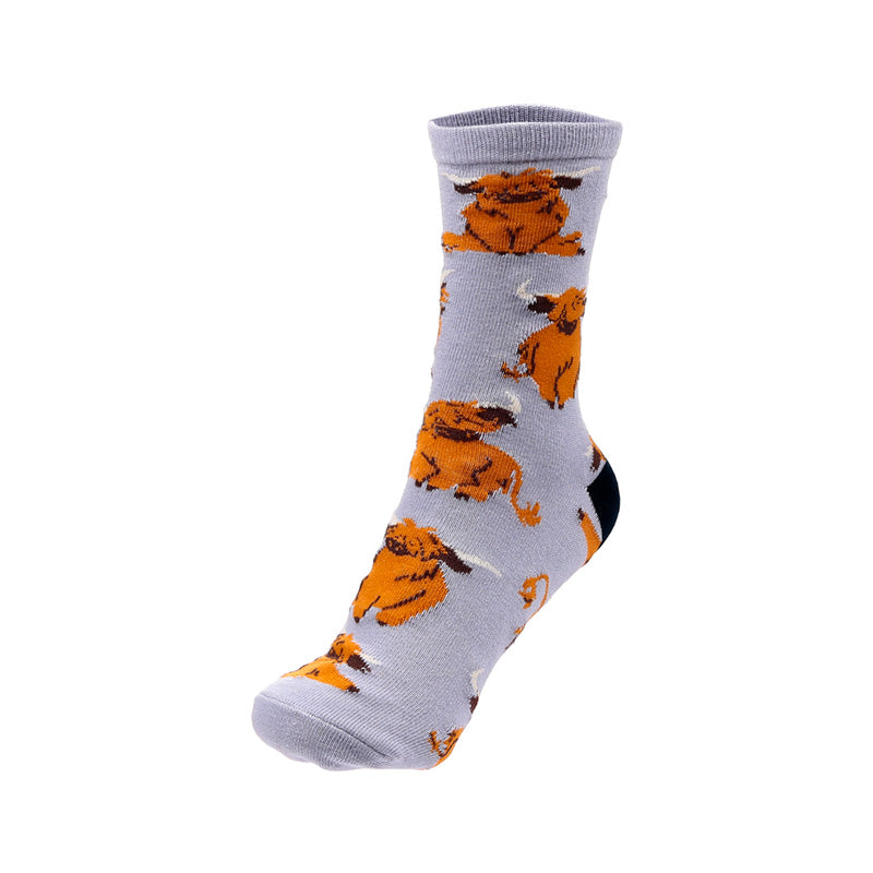 Fun Hairy Coo Highland Coo Socks for home decor lovers