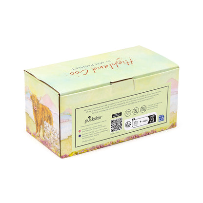 Giftable Glass Tumblers with Highland Coo Cow Design