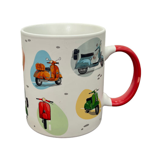 Charming Porcelain Mug with Scooter Design