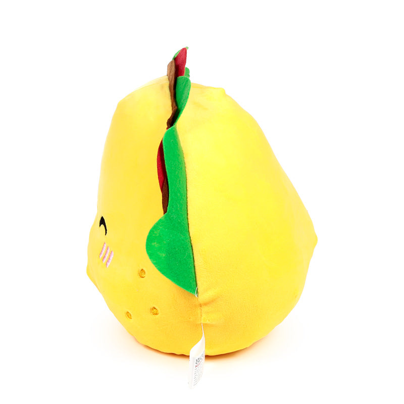 Frida the Taco Plush Toy displayed in a home setting