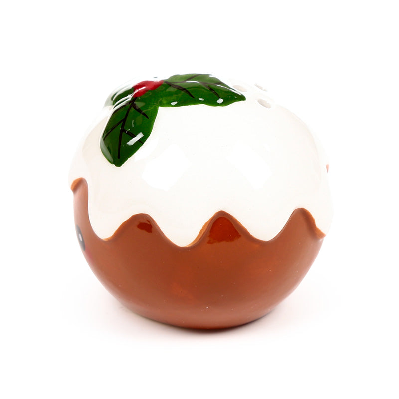 Foodiemals Christmas Pudding Ceramic Salt & Pepper Set - Giftable Collectible