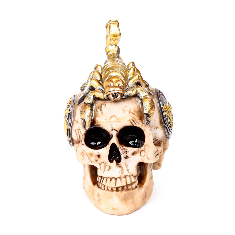 Close-up of the intricately crafted Scorpion Skull Ornament