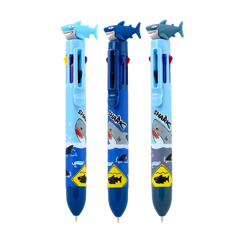 Close-up of Multi Colour Shark Pen
