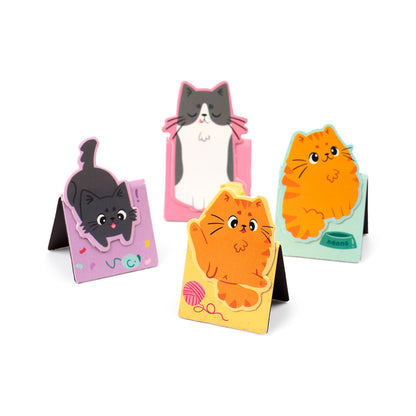 Beans & Co Cats bookmarks displayed on a book