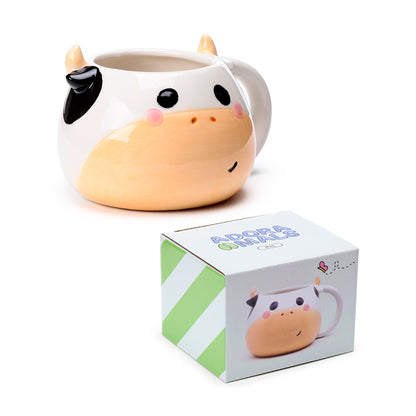 Display piece cow mug for home accents