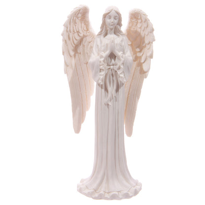 Angel figurine as a decorative accent in a home