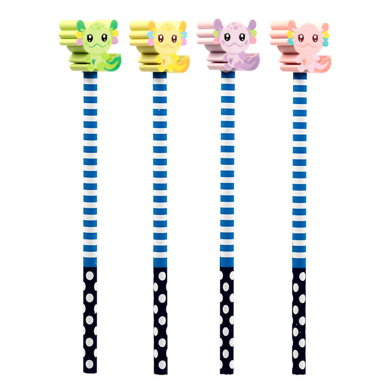 Charming Axolotl Pencil Topper for Kids