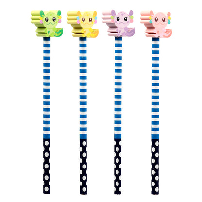 Charming Axolotl Pencil Topper for Kids