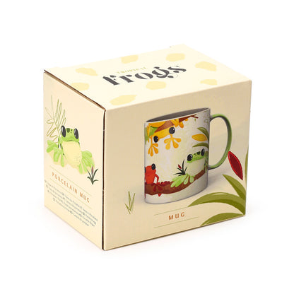 Bright and Whimsical Tropical Frogs Mug