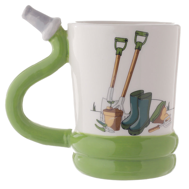 Garden Hose Shaped Handle Ceramic Mug - Top View