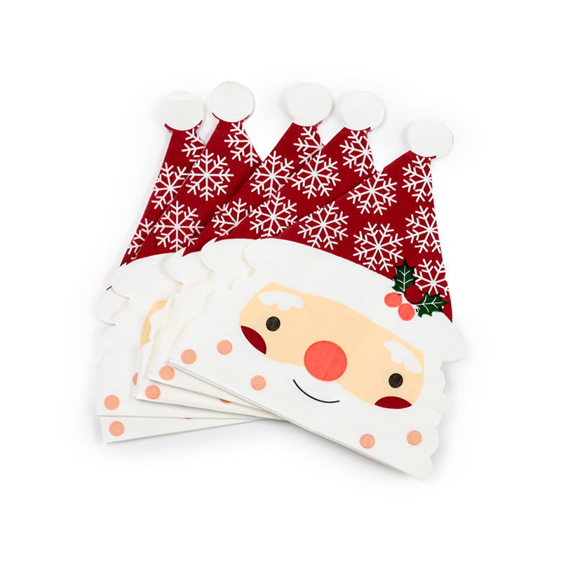 Close-up of Christmas Santa Napkins