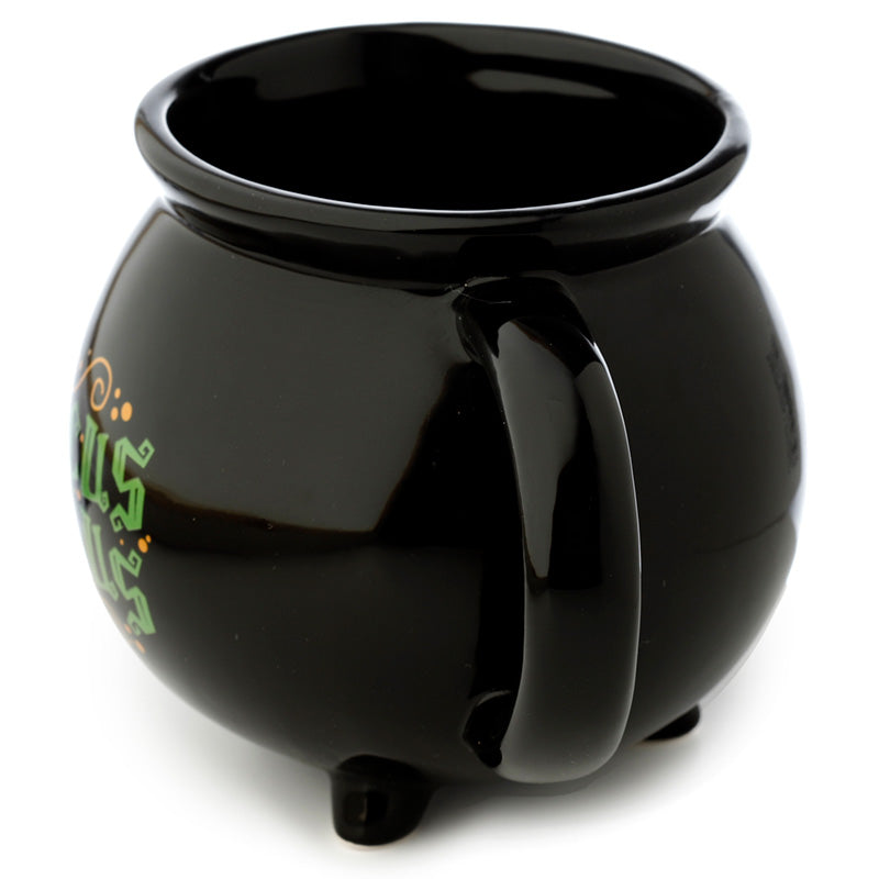 Hocus Pocus Black Cauldron Mug with Hot Beverage