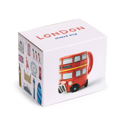 Decorative ceramic mug in the shape of a Routemaster Bus