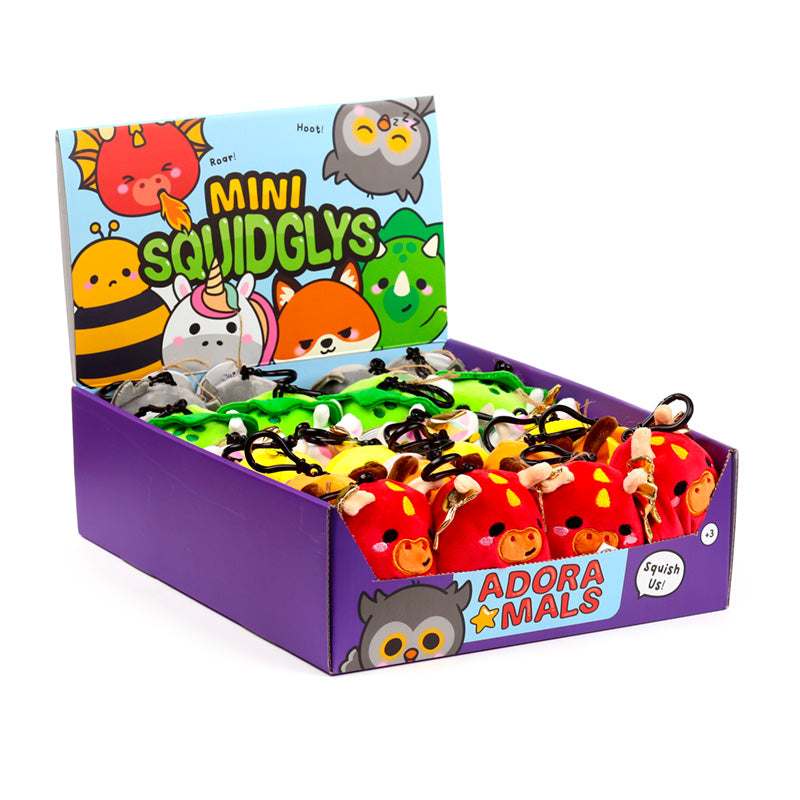 Squidglys Plush Keyring - Adoramals in soft plush fabric