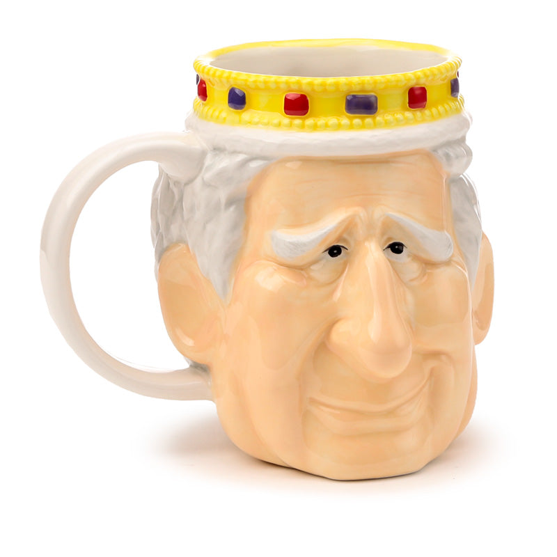 Ceramic Shaped Head Mug featuring King Charles III
