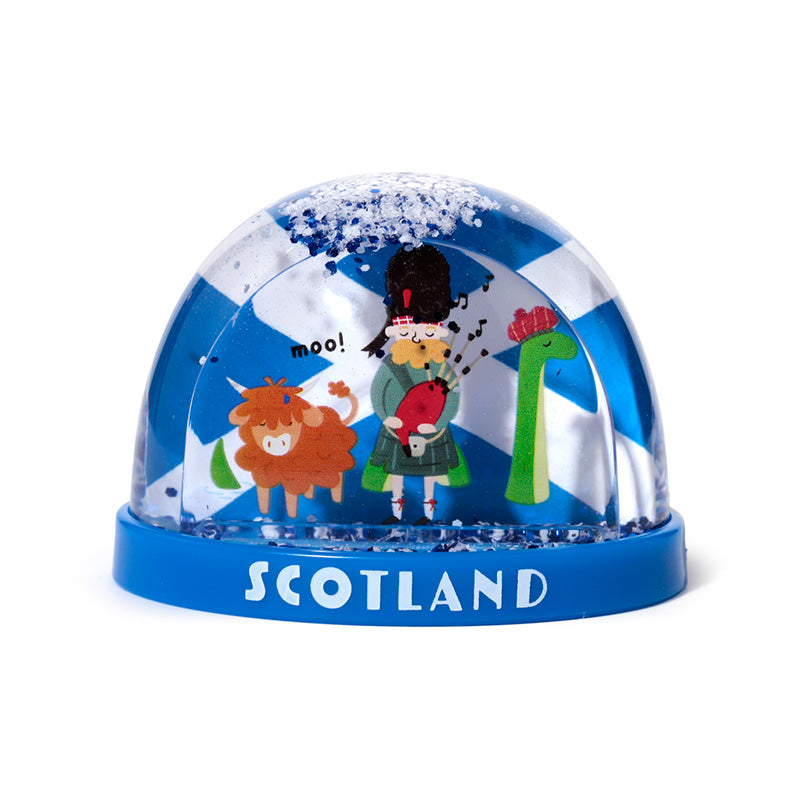 Collectable Snow Storm ornament featuring a Scottish winter scene