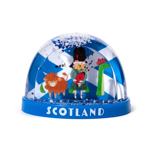 Collectable Snow Storm ornament featuring a Scottish winter scene
