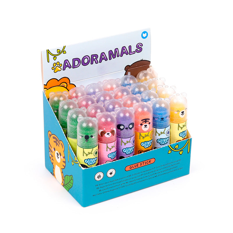 Adoramals Wild Scented Glitter Glue Stick with vibrant glitter