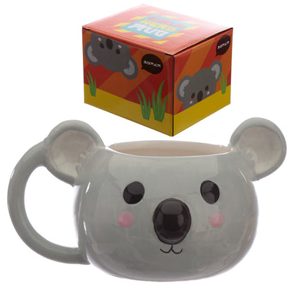 Adoramals Koala Ceramic Shaped Head Mug - Displayed with Other Decor