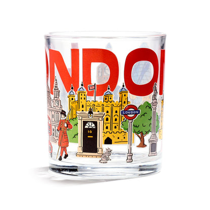 250ml Glass Tumblers with London Motif