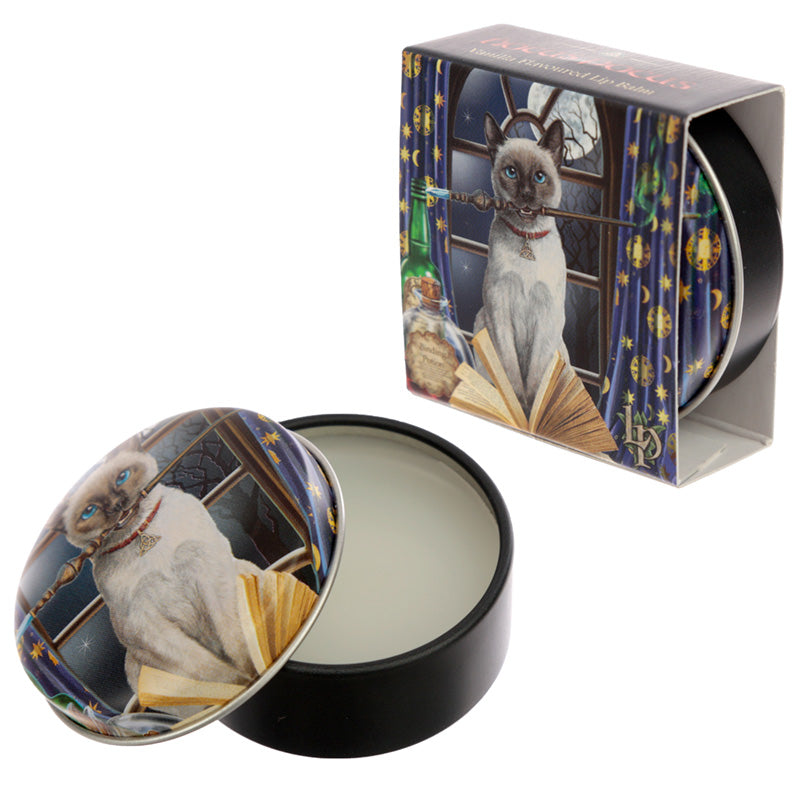 Lisa Parker Magical Cats Lip Balm in a cozy home environment