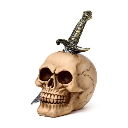 Gothic Skull Ornament with Sword