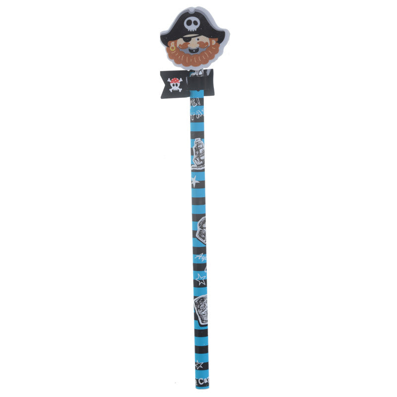 Whimsical Pirate Pencil with Unique Eraser