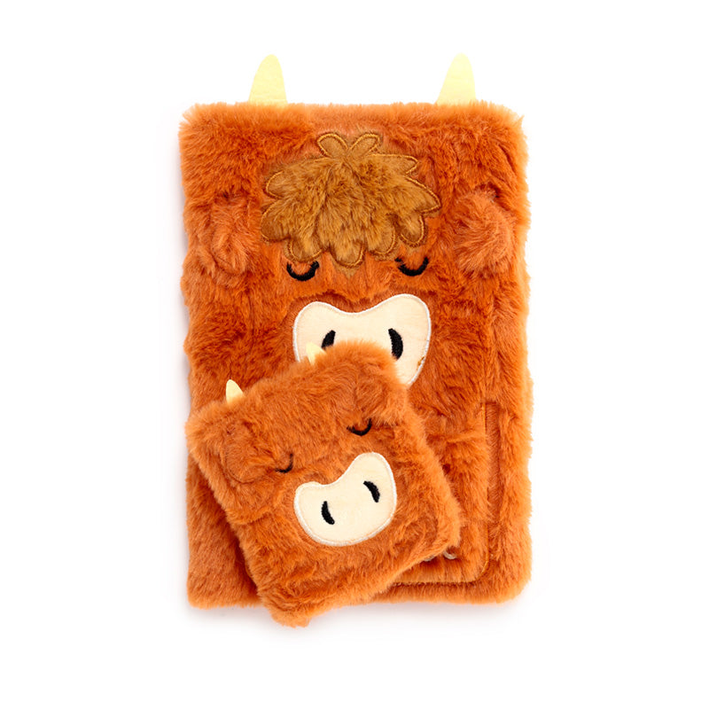 Durable materials of Highland Coo Plush A5 Notebook