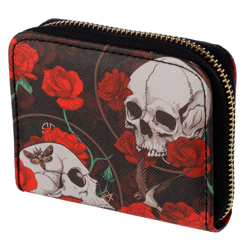 Artistic Skulls and Roses design on Wallet