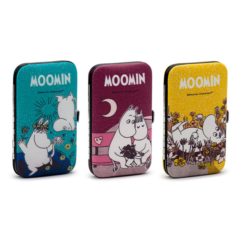 Close-up of Moomin characters on manicure tools