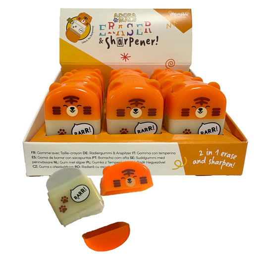 Adoramals Tiger 2-in-1 Sharpener and Eraser