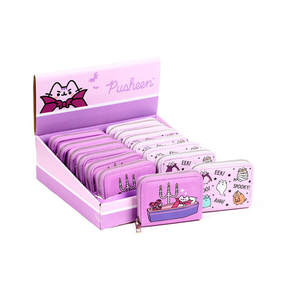 Pusheen the Cat Halloween Small Zip Wallet - Front View