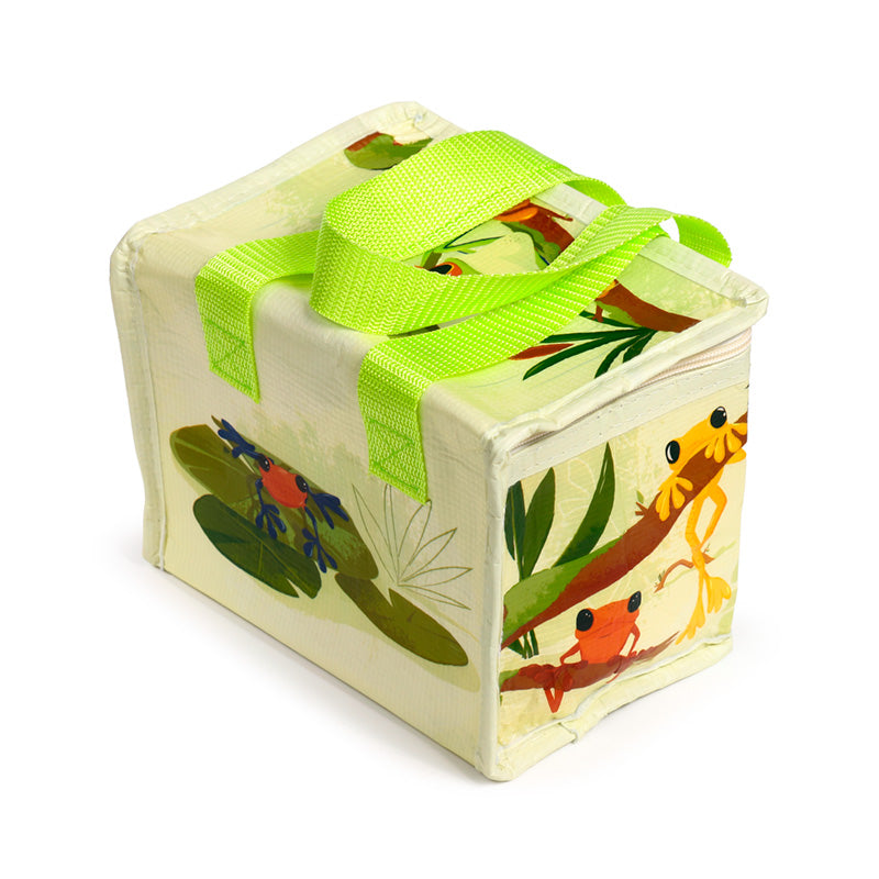 Tropical Frogs RPET Cool Bag showcasing eco-friendly materials