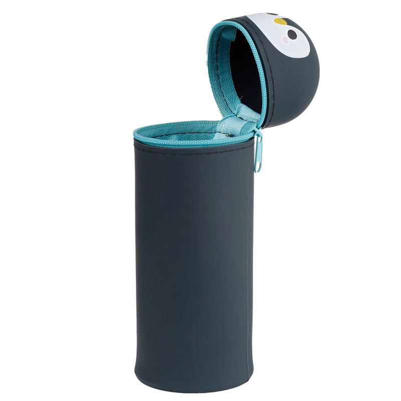 Adoramals Penguin Silicone Upright Pencil Case - Lifestyle Image