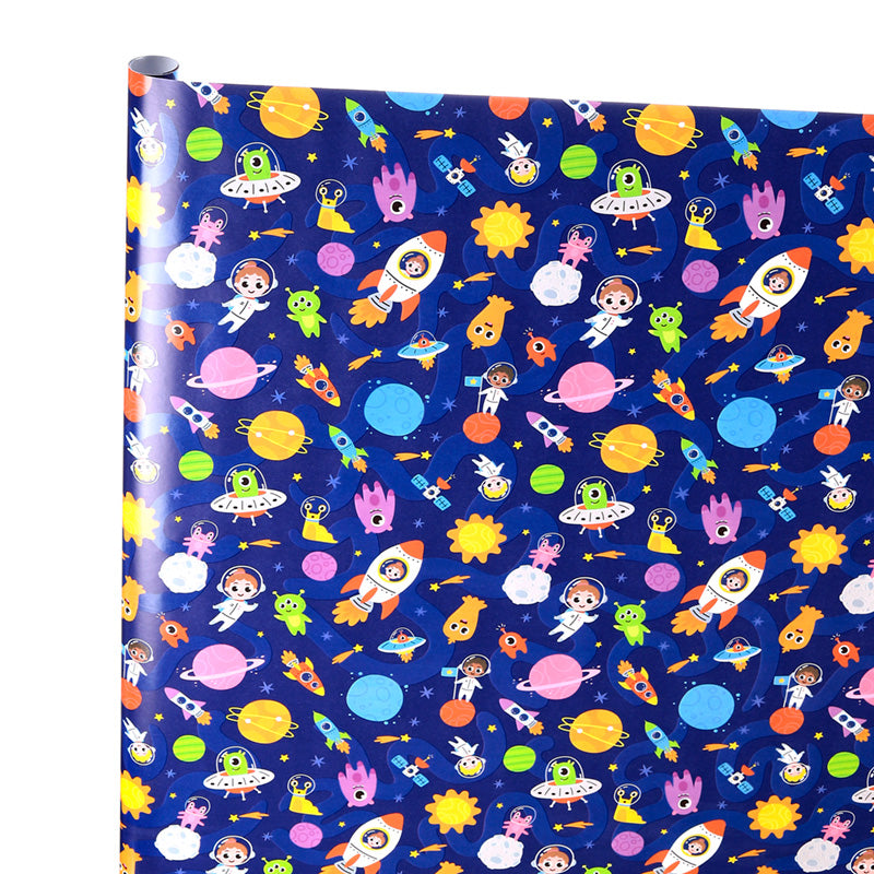 Space Cadet Wrapping Paper Roll - Cosmic Design
