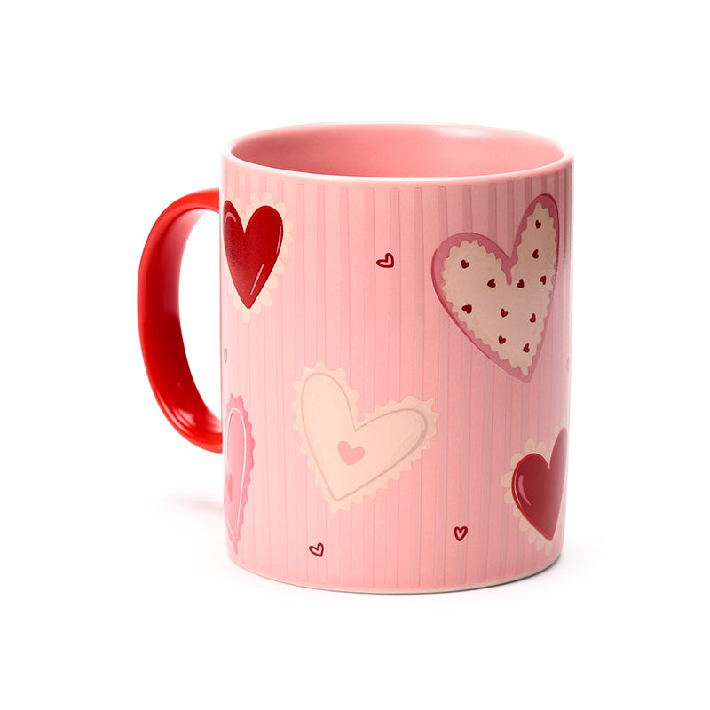Amore Hearts porcelain mug in kitchen decor