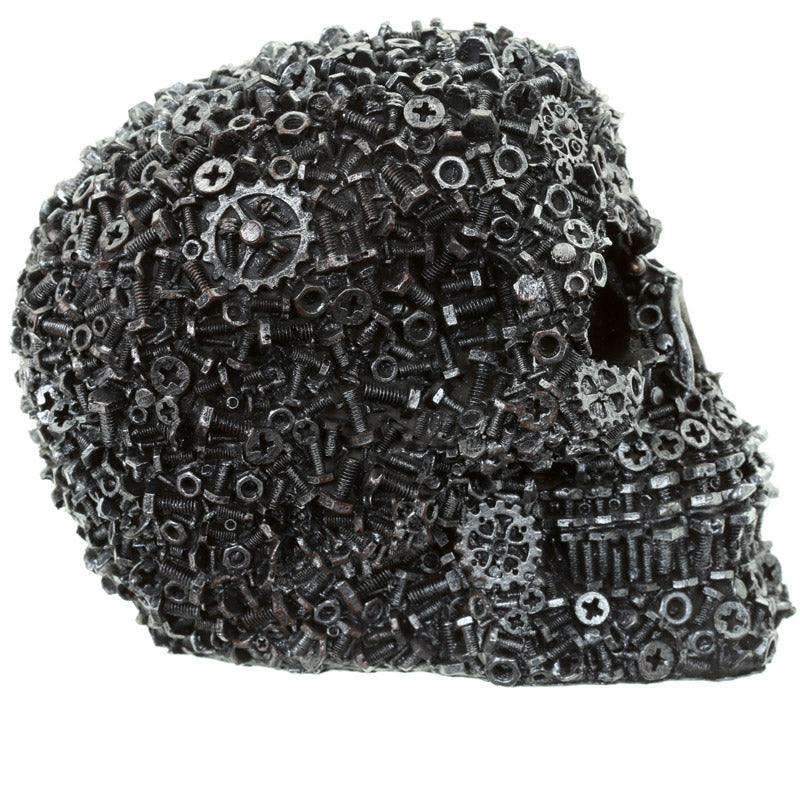 Gothic Collectable Nuts and Bolts Skull Decoration with intricate details