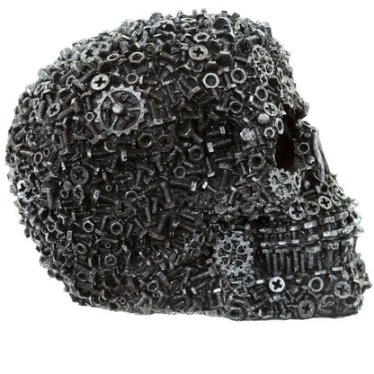 Gothic Collectable Nuts and Bolts Skull Decoration with intricate details