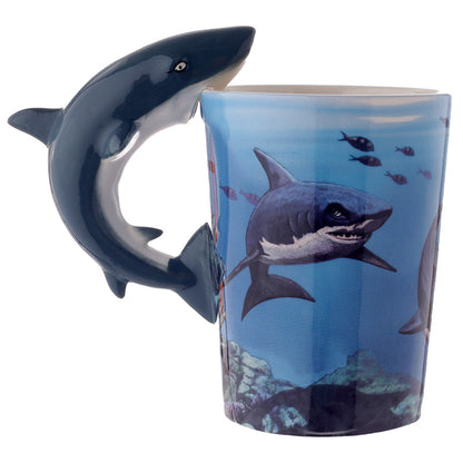 Lisa Parker Shark Shaped Handle Ceramic Mug with gift box