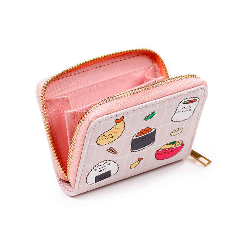 Cute Pusheen Bento Club design on Small Zip Wallet