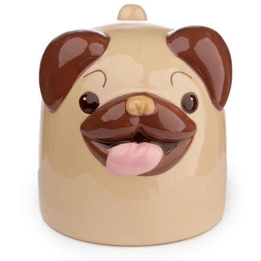 Novelty Upside Down Ceramic Mug featuring Mopps Pug
